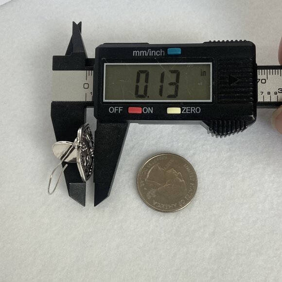 VTG Sterling Silver 925 Etruscan Moroccan Style Hexagonal Drop Dangle Earrings - Picture 15 of 16